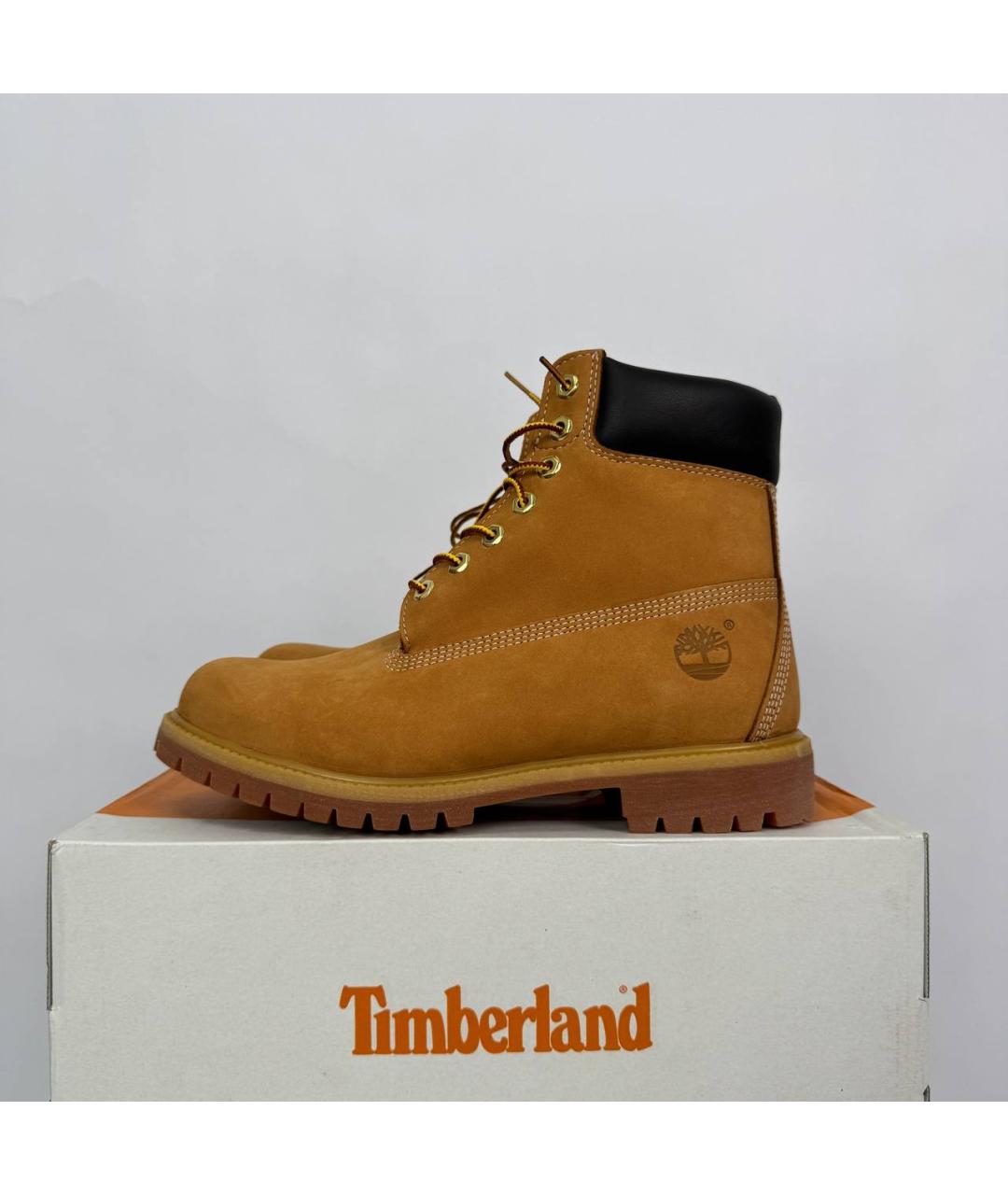TIMBERLAND Горчичные нубуковые ботинки, фото 7