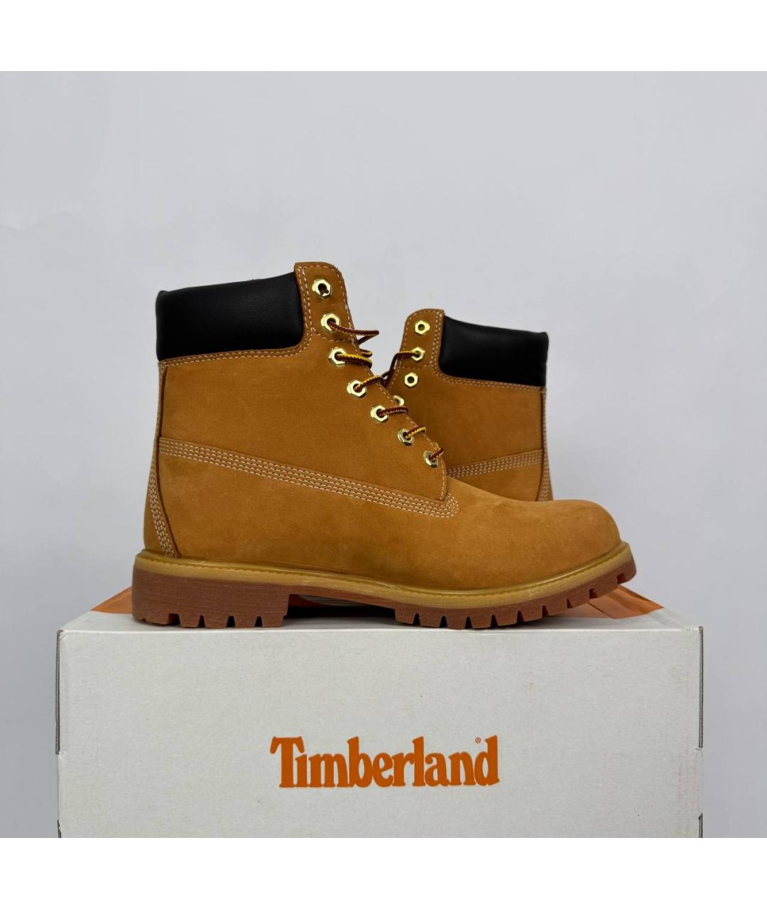 TIMBERLAND Горчичные нубуковые ботинки, фото 3
