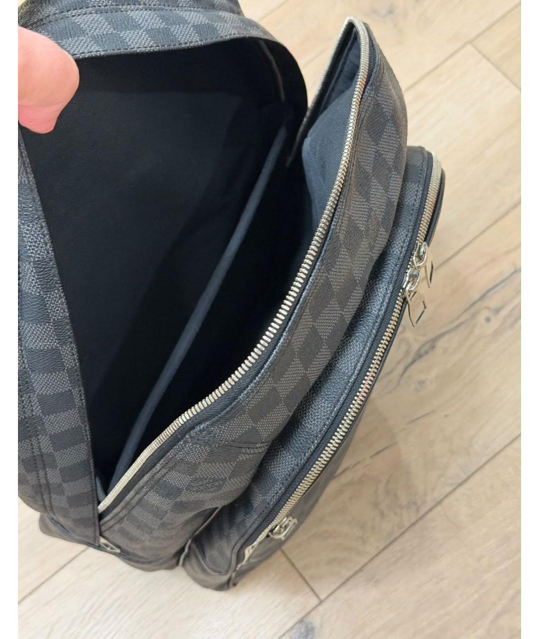 LOUIS VUITTON Серый рюкзак из канвы, фото 4