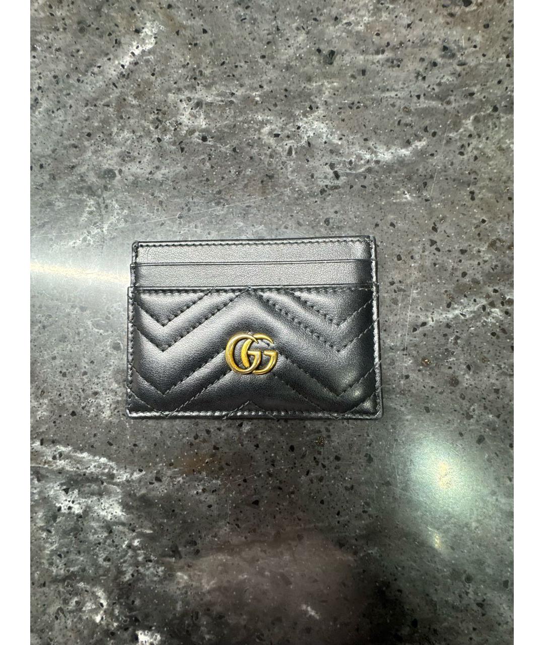 GUCCI Черный кожаный кардхолдер, фото 4