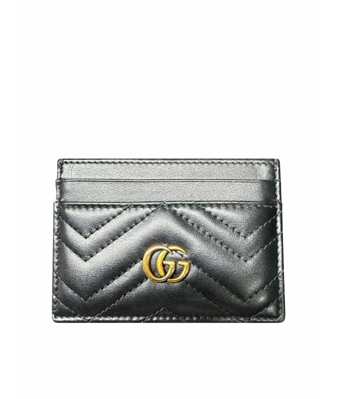 GUCCI Черный кожаный кардхолдер, фото 1