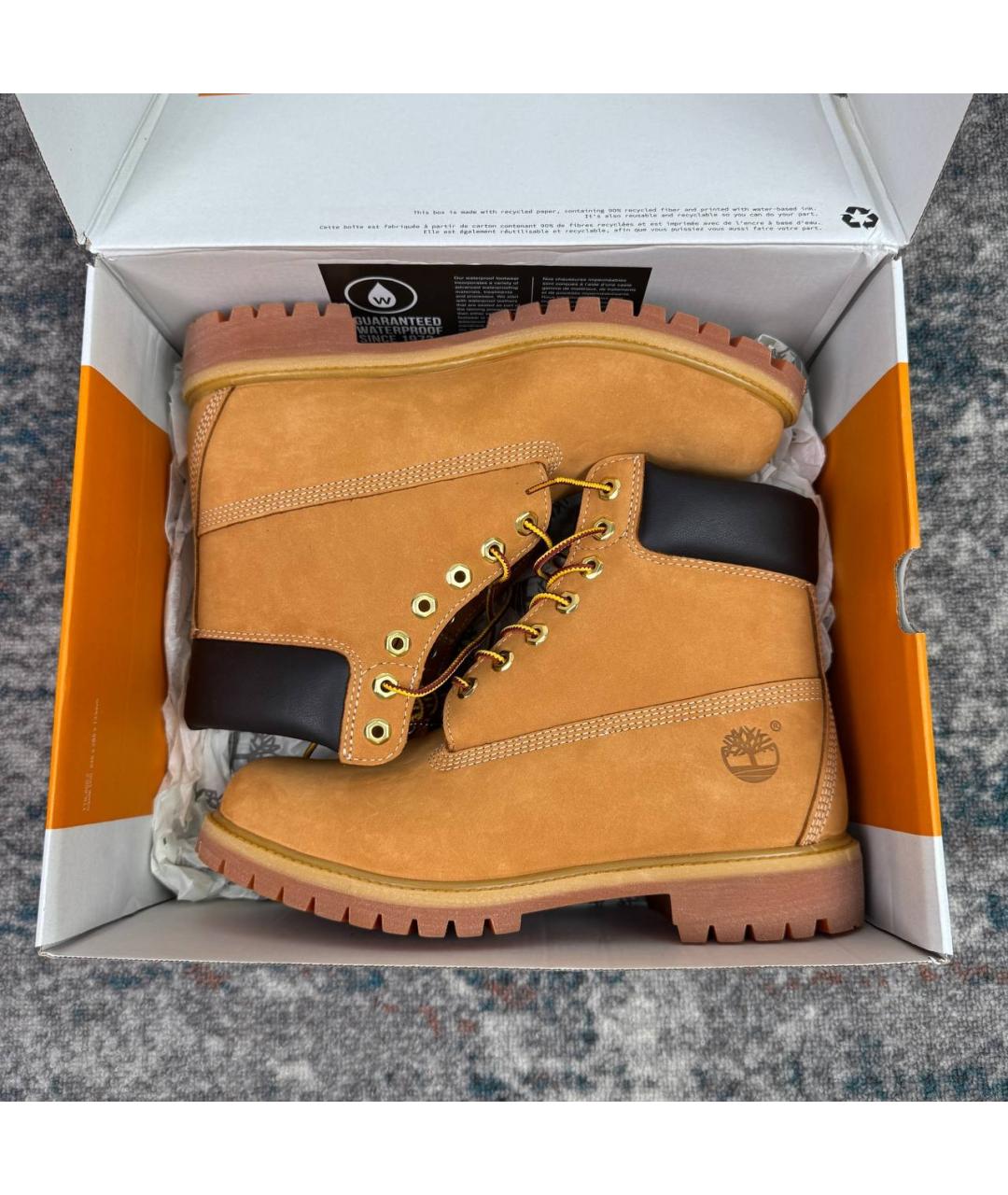 TIMBERLAND Оранжевые нубуковые высокие ботинки, фото 7