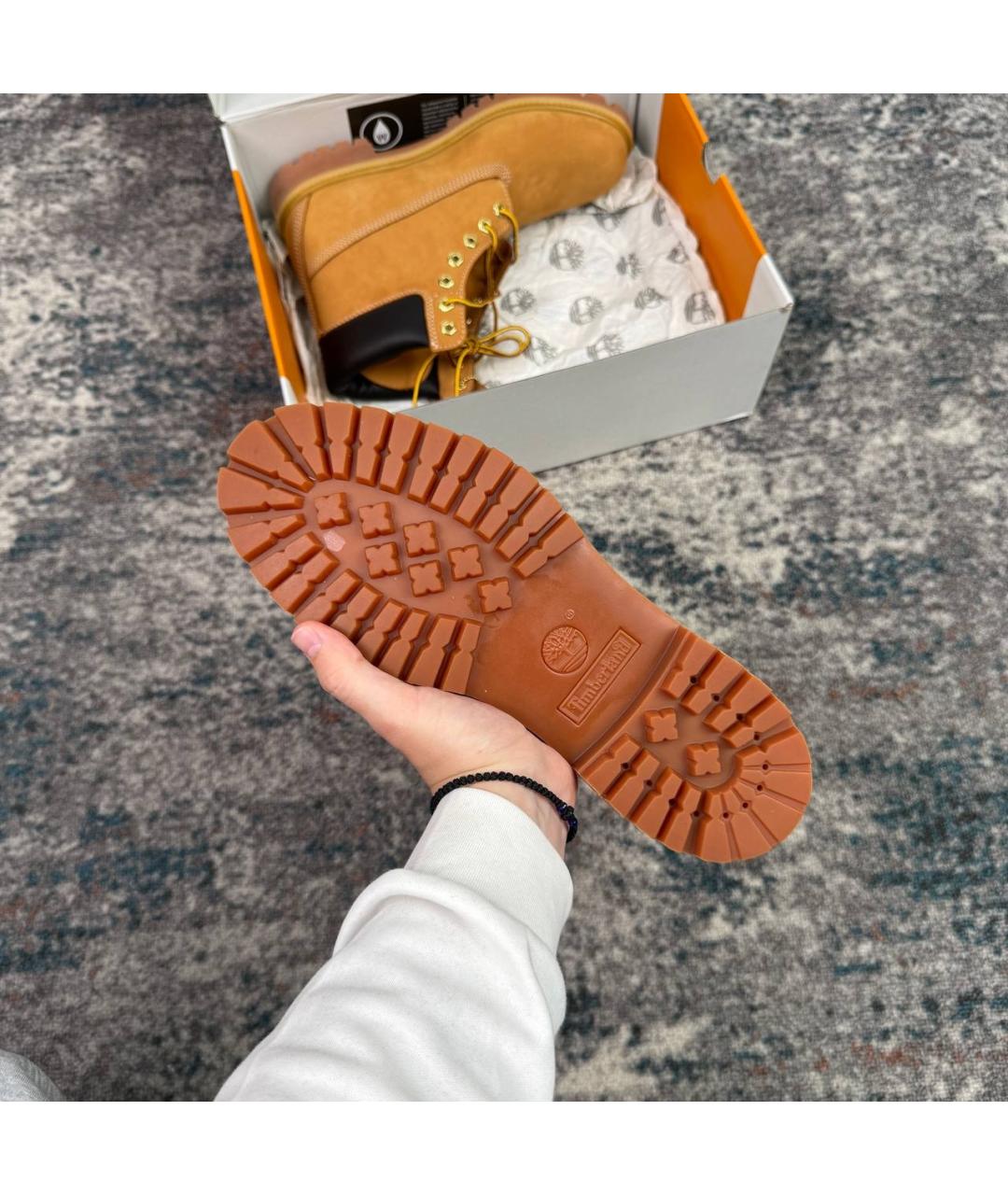 TIMBERLAND Оранжевые нубуковые высокие ботинки, фото 6