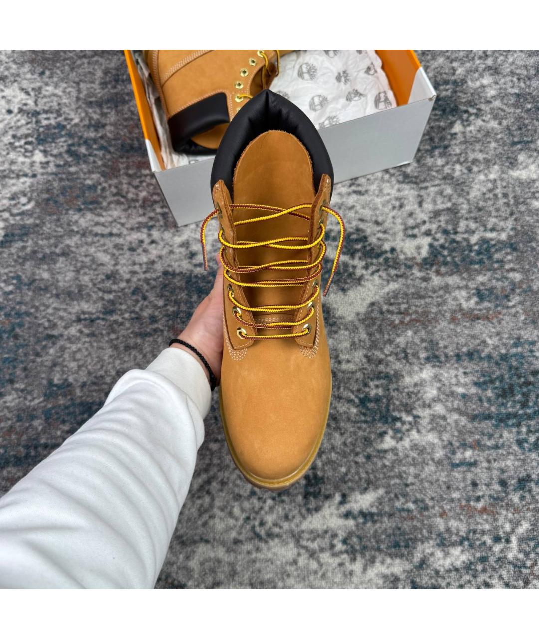 TIMBERLAND Оранжевые нубуковые высокие ботинки, фото 4