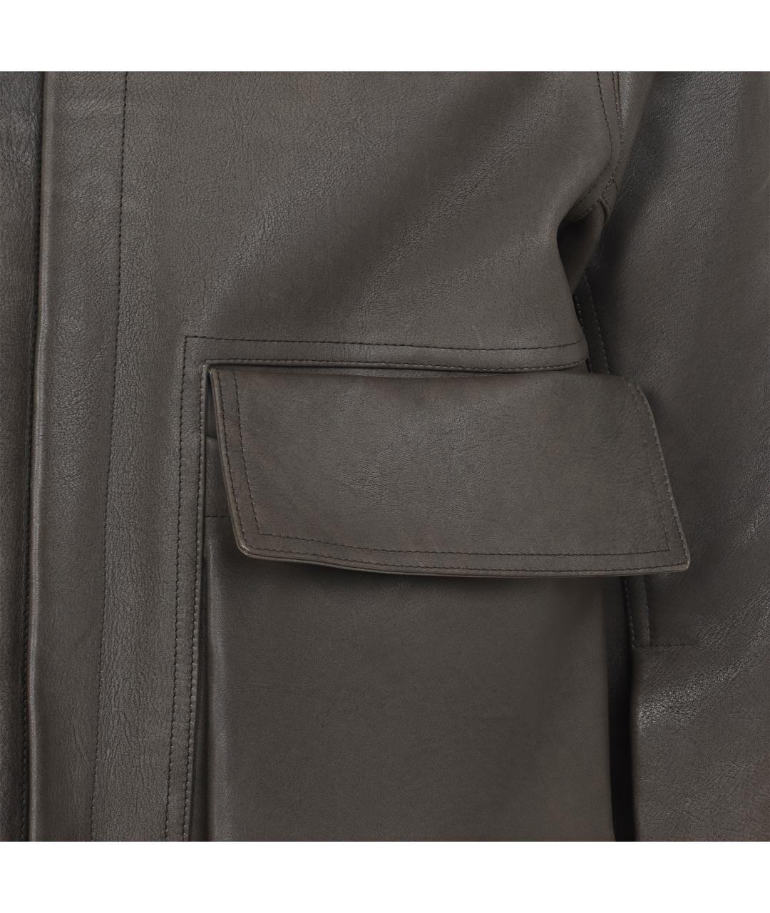 RICK OWENS Коричневая кожаная куртка, фото 3