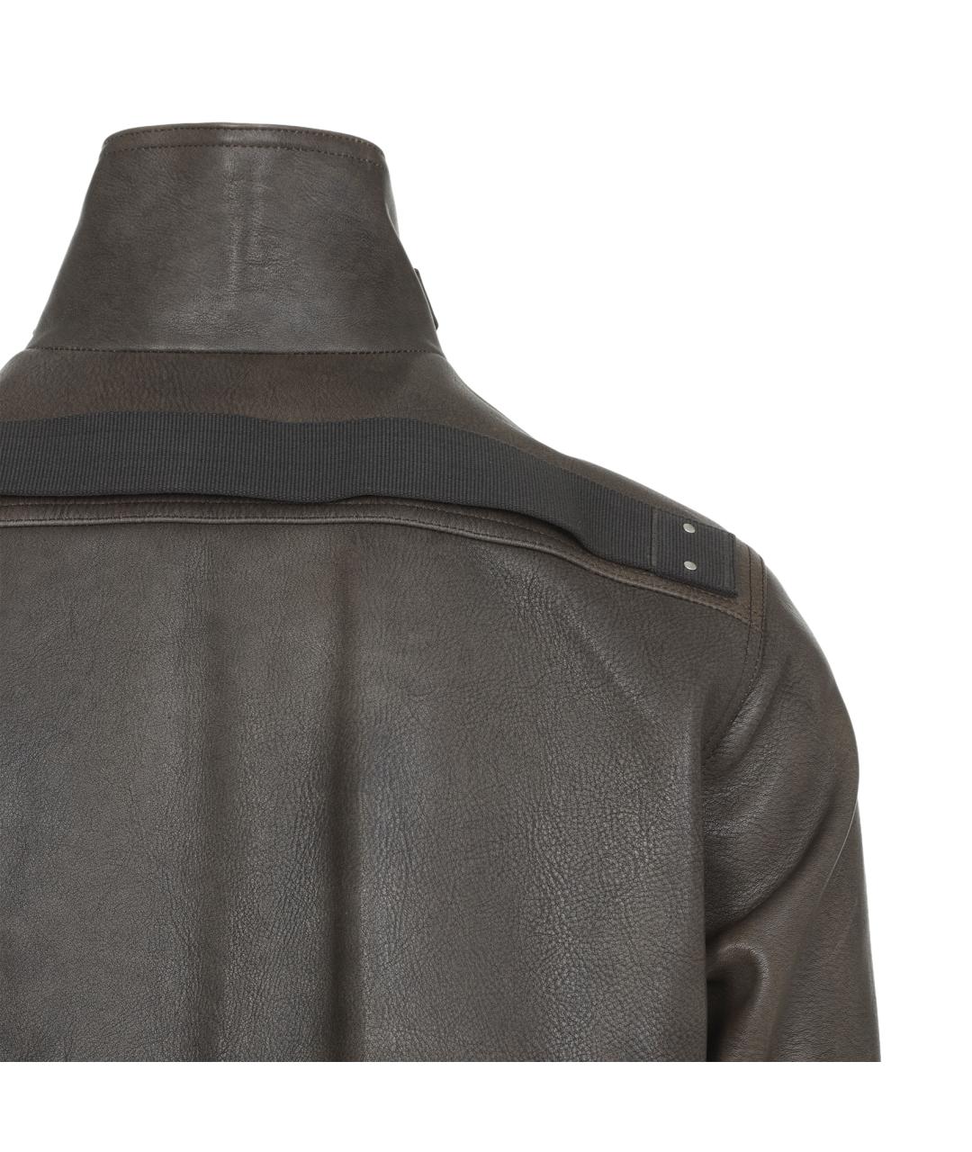 RICK OWENS Коричневая кожаная куртка, фото 5
