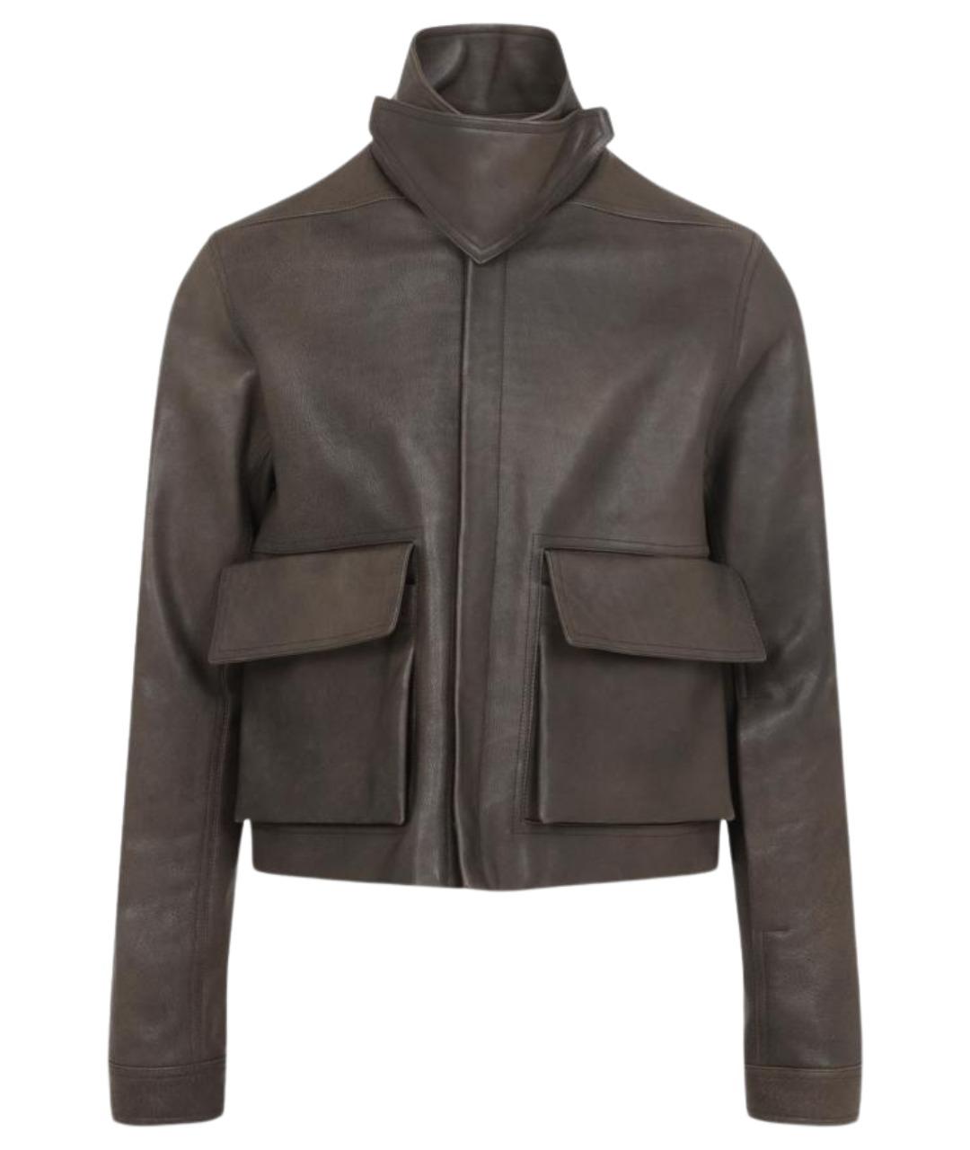 RICK OWENS Коричневая кожаная куртка, фото 1