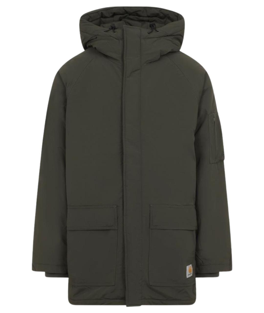 CARHARTT WIP Хаки нейлоновый пуховик, фото 1