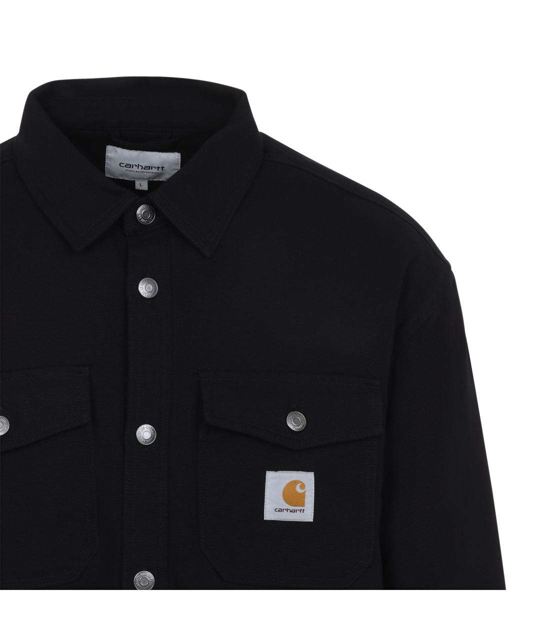 CARHARTT WIP Черная хлопковая кэжуал рубашка, фото 3