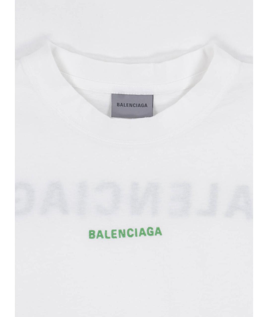 BALENCIAGA Белая хлопковая футболка, фото 3