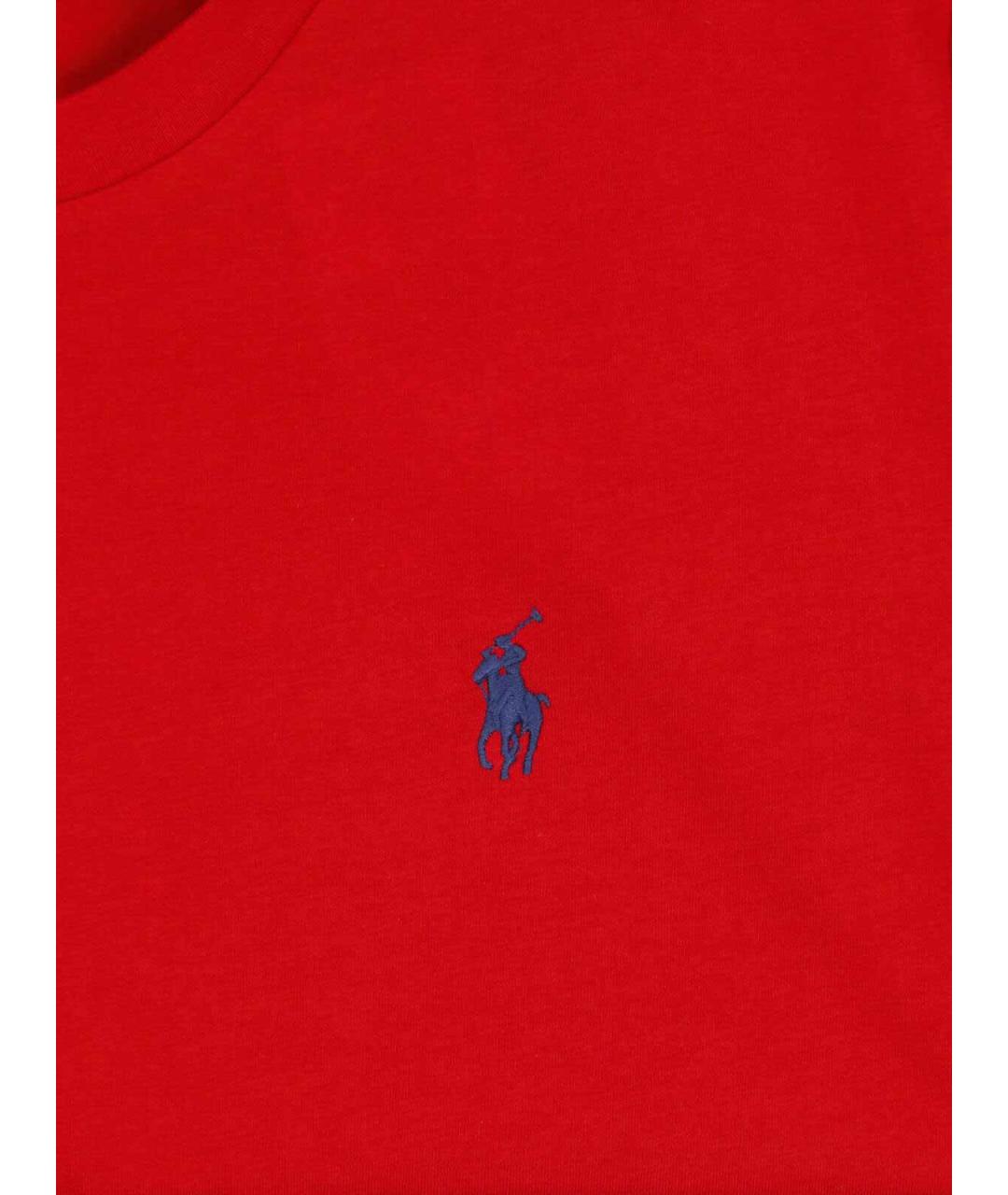 POLO RALPH LAUREN Красная хлопковая футболка, фото 3