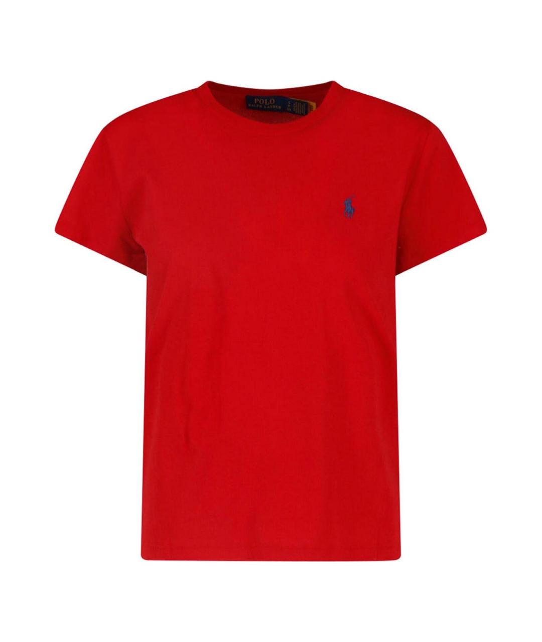 POLO RALPH LAUREN Красная хлопковая футболка, фото 4