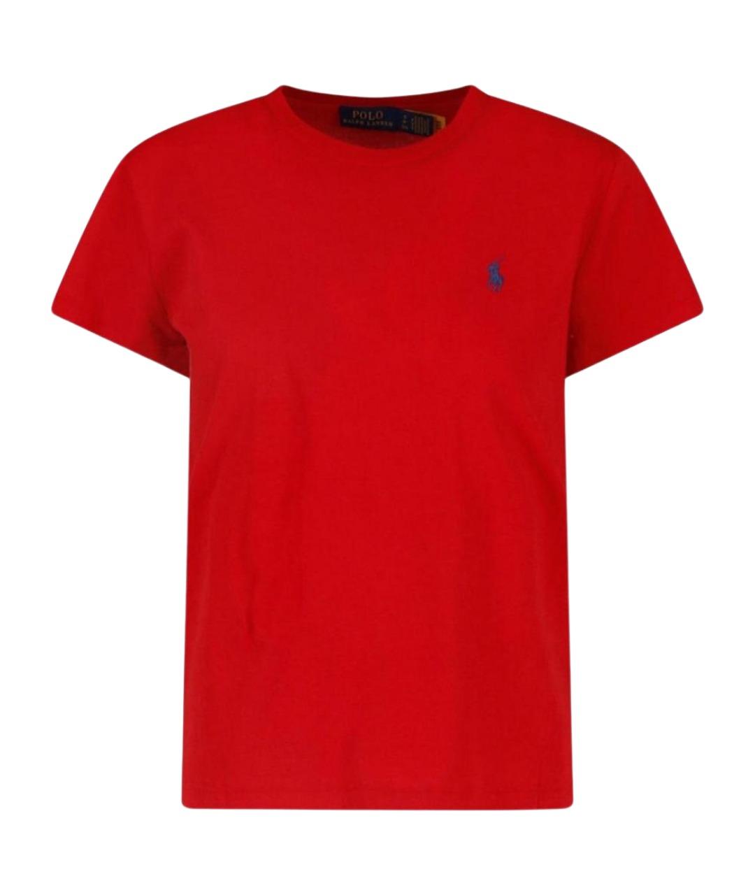 POLO RALPH LAUREN Красная хлопковая футболка, фото 1