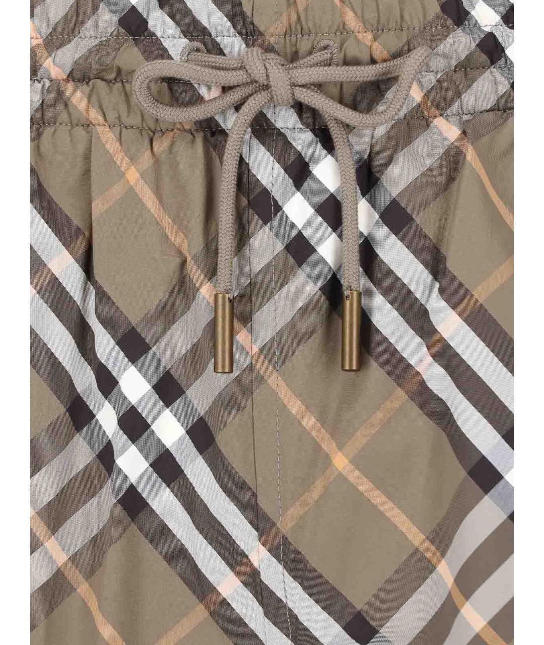 BURBERRY Бежевые полиамидовые шорты, фото 5