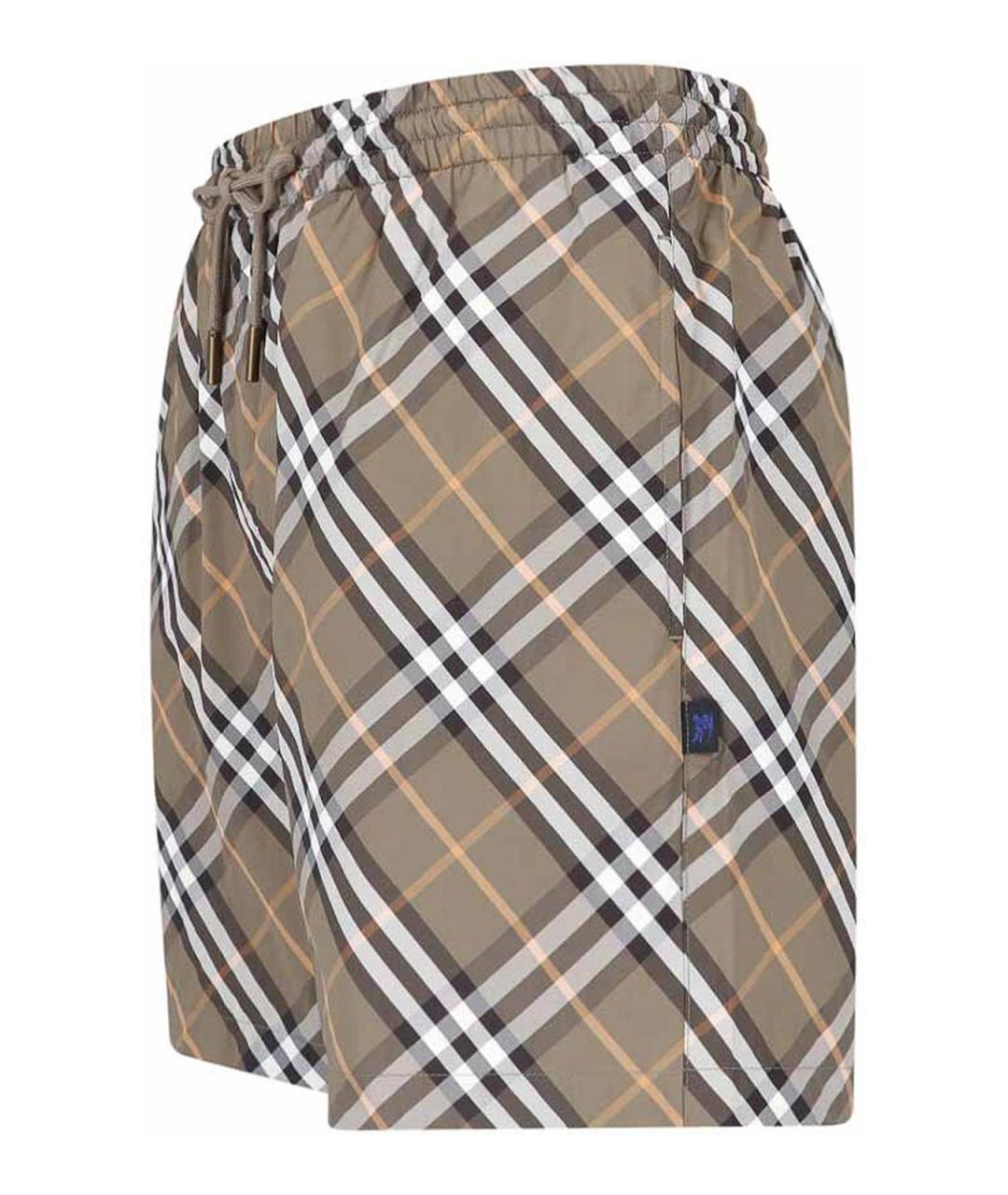BURBERRY Бежевые полиамидовые шорты, фото 3