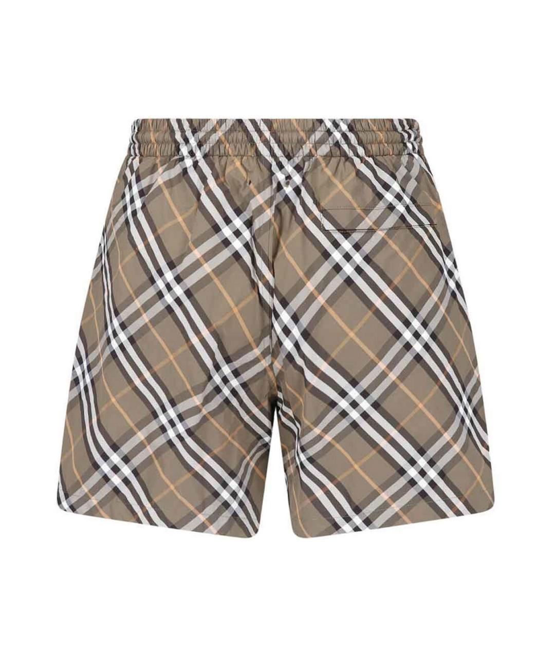 BURBERRY Бежевые полиамидовые шорты, фото 2
