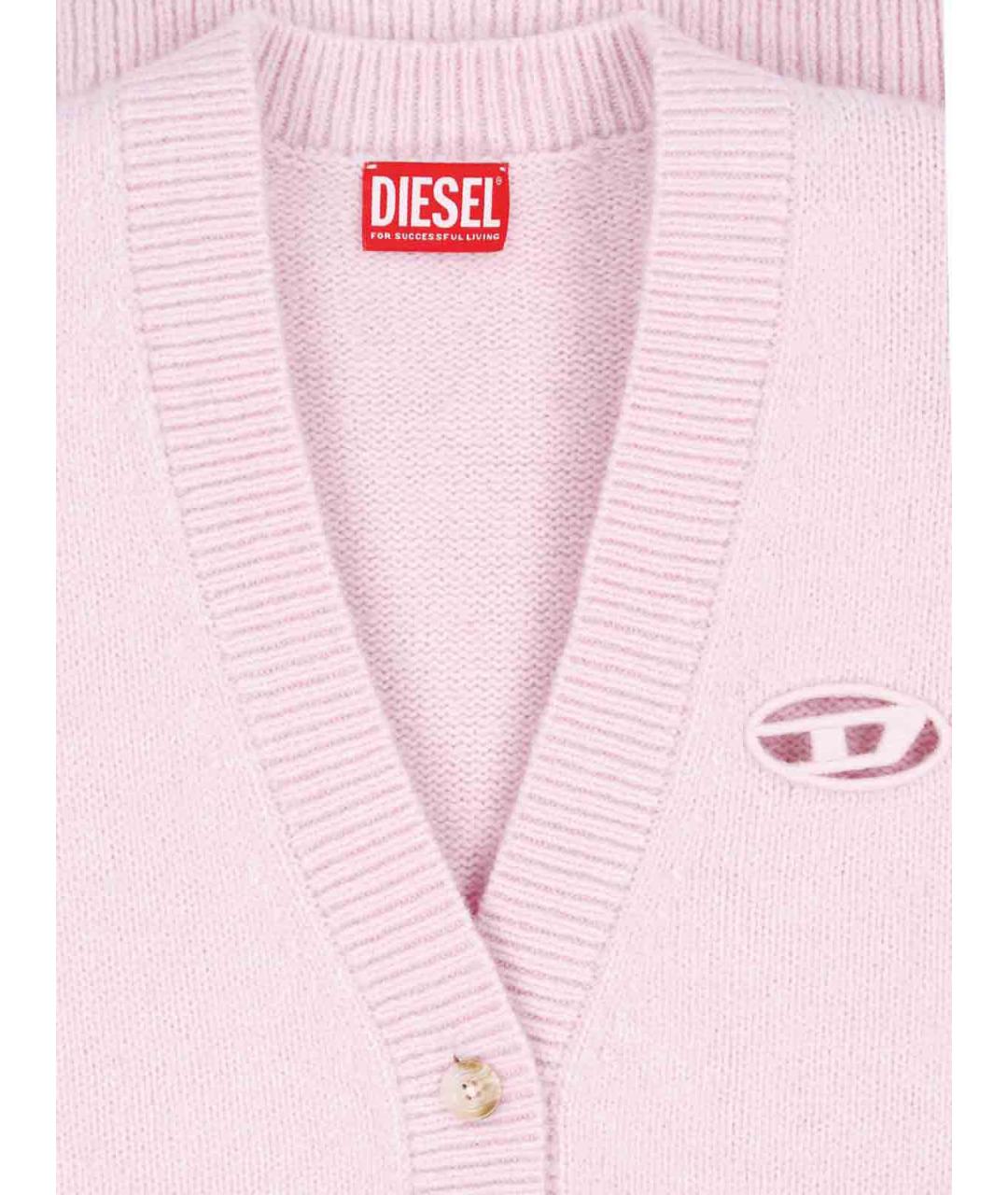 DIESEL Розовый шерстяной кардиган, фото 3