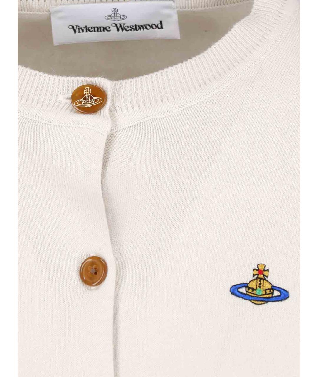VIVIENNE WESTWOOD Белый кашемировый кардиган, фото 3
