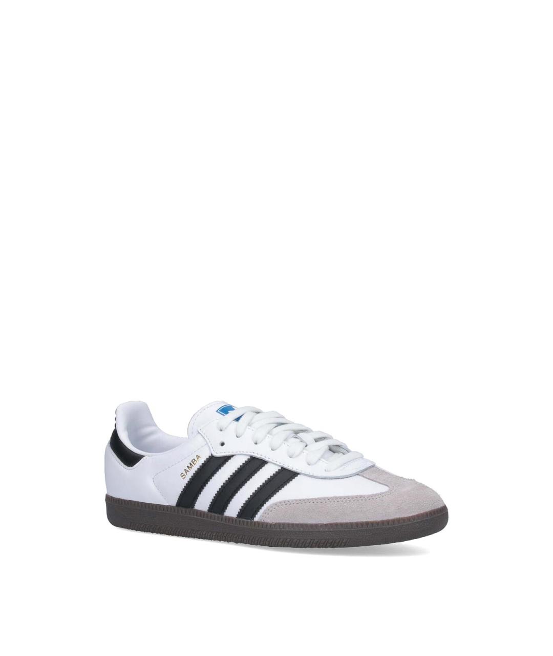 ADIDAS Белые кожаные низкие кроссовки / кеды, фото 2