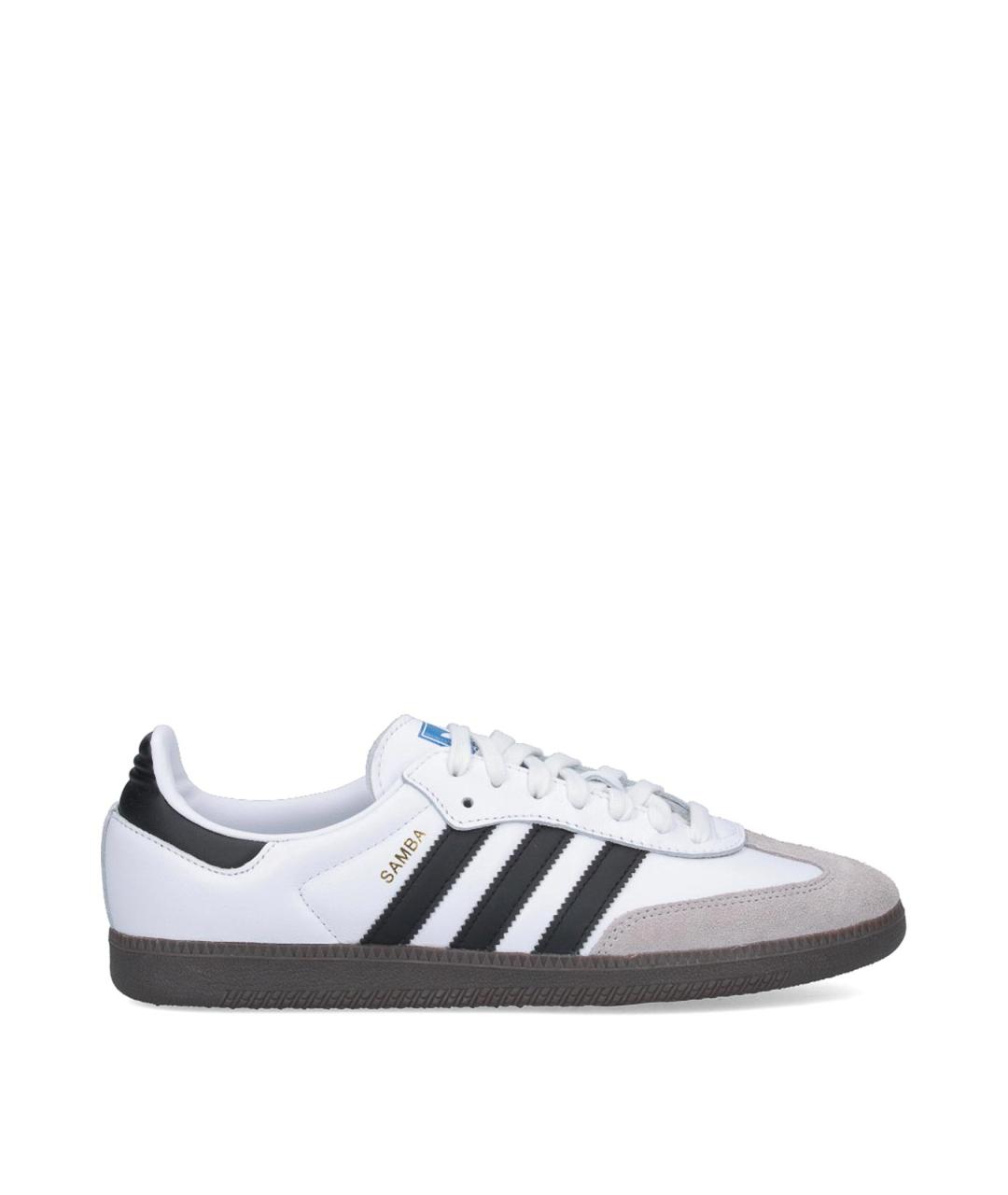 ADIDAS Белые кожаные низкие кроссовки / кеды, фото 1