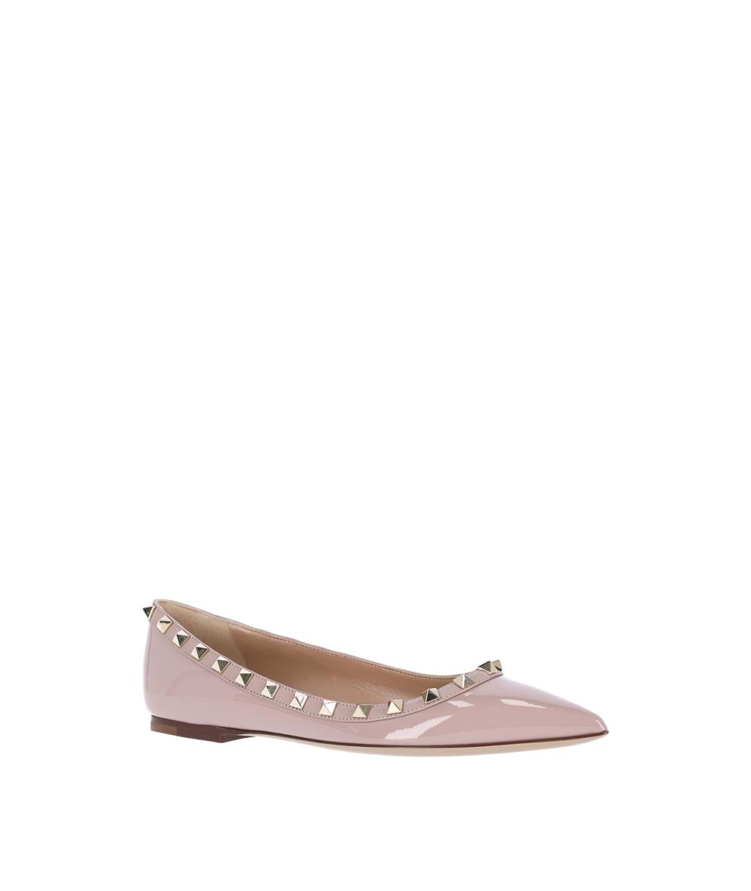 VALENTINO Розовые балетки из лакированной кожи, фото 2