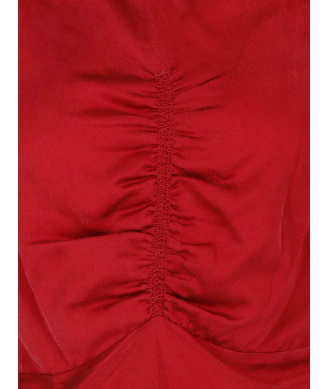 ISABEL MARANT Красное шелковое повседневное платье, фото 5