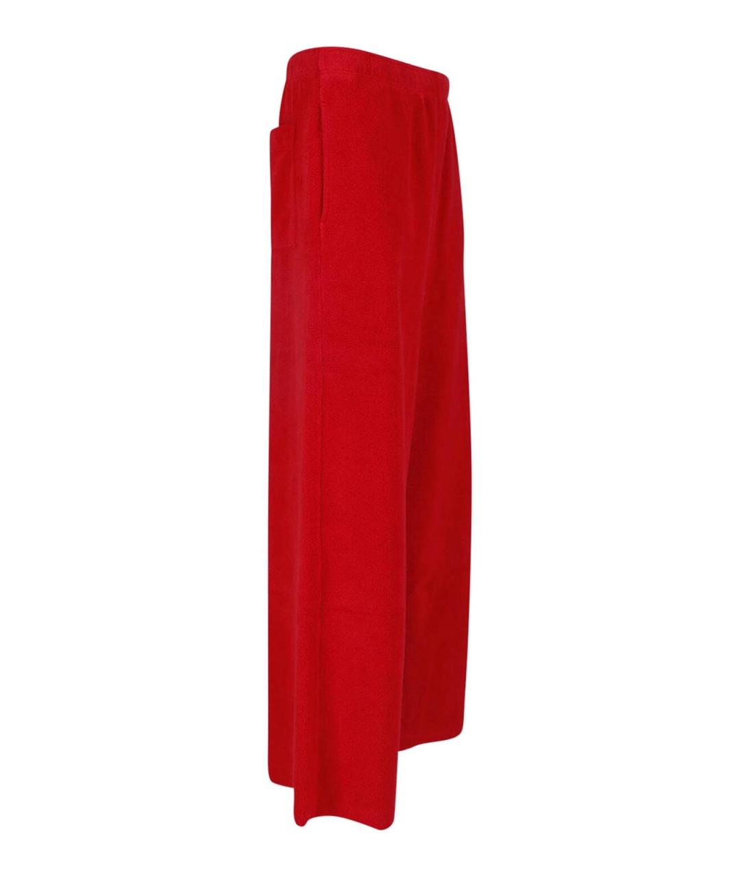 MM6 MAISON MARGIELA Красные хлопковые повседневные брюки, фото 3