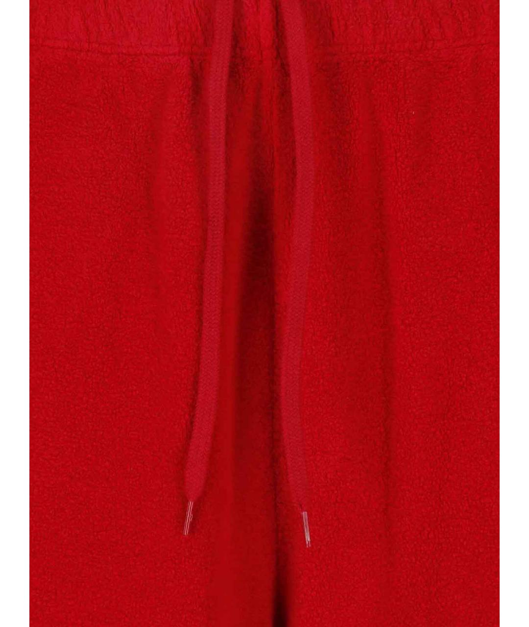 MM6 MAISON MARGIELA Красные хлопковые повседневные брюки, фото 5
