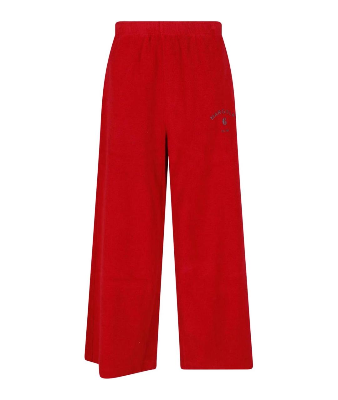 MM6 MAISON MARGIELA Красные хлопковые повседневные брюки, фото 1