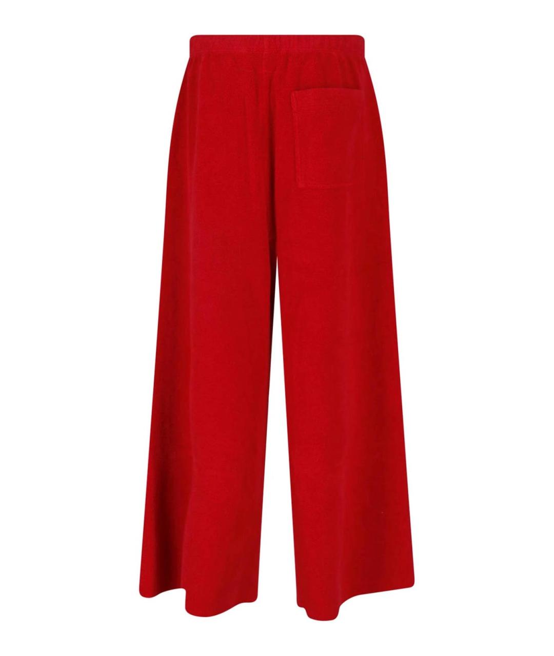 MM6 MAISON MARGIELA Красные хлопковые повседневные брюки, фото 2