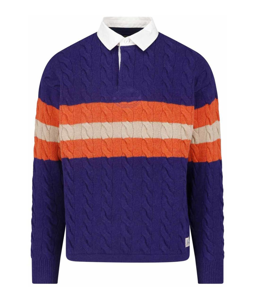 POLO RALPH LAUREN Фиолетовое шерстяное поло с длинным рукавом, фото 1