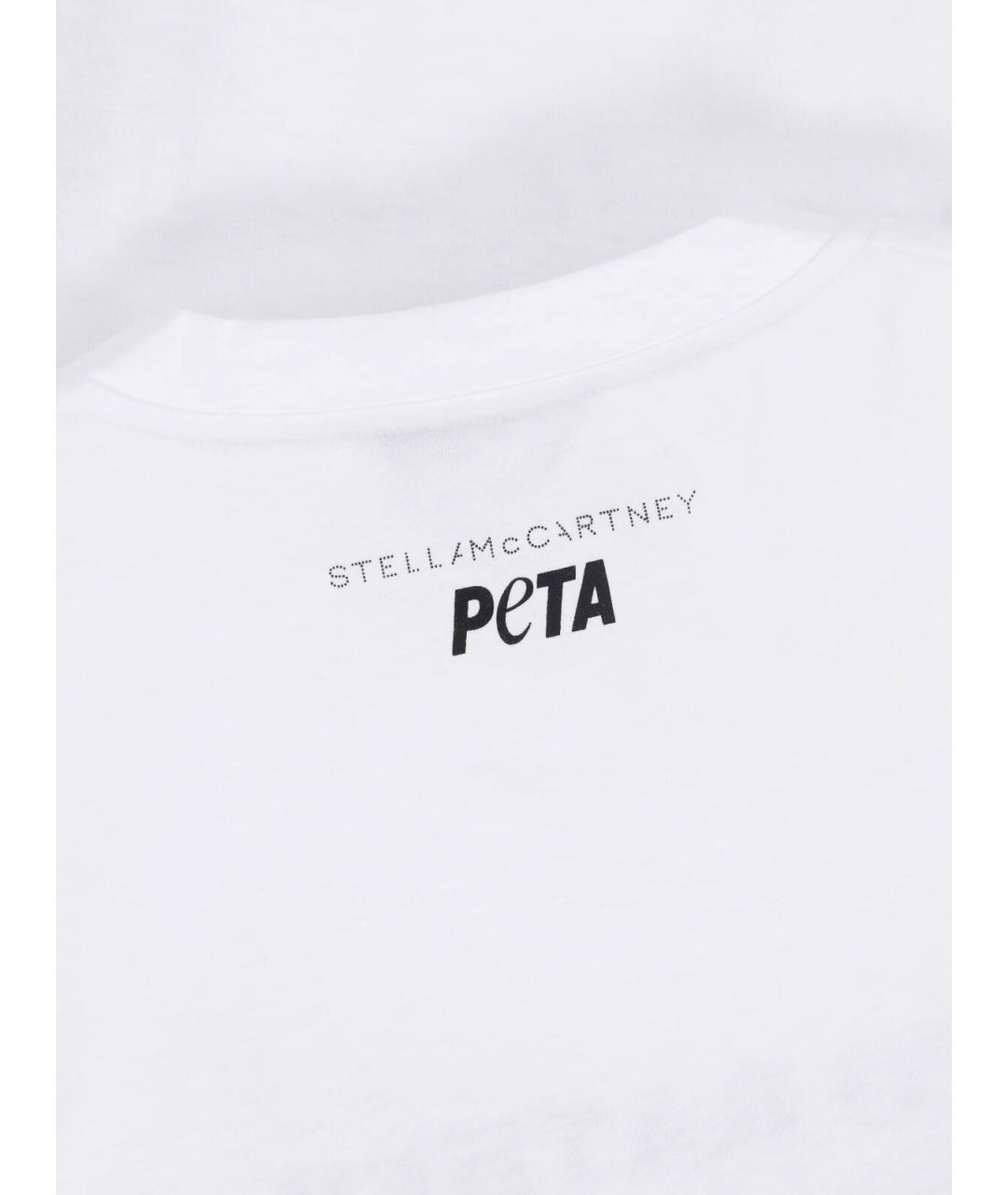 STELLA MCCARTNEY Белая хлопковая футболка, фото 3