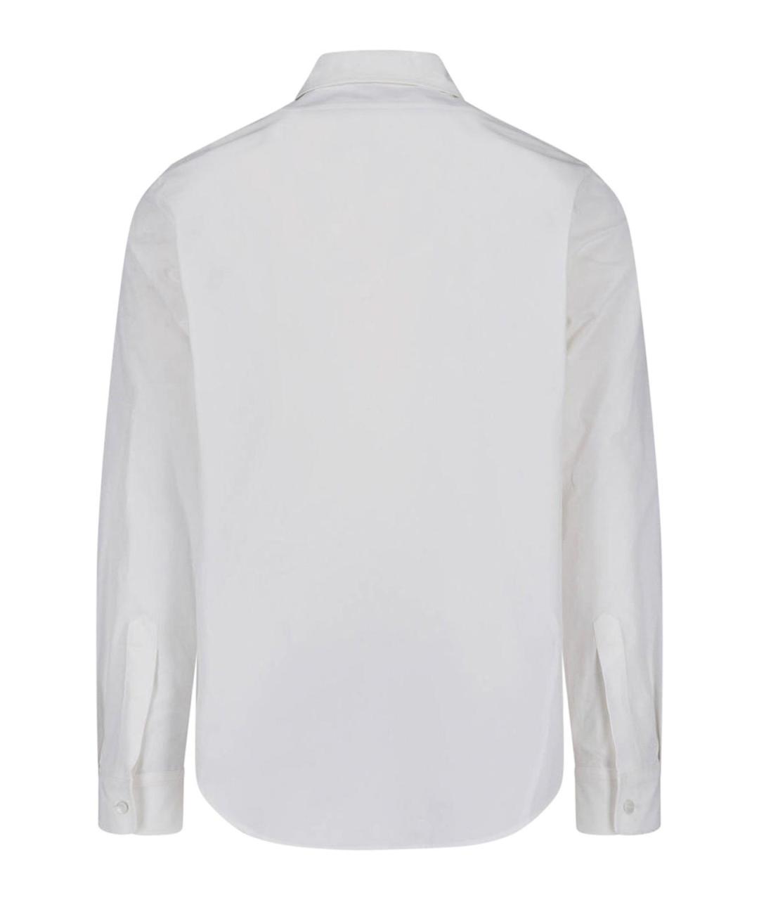 JIL SANDER Белая хлопковая классическая рубашка, фото 2