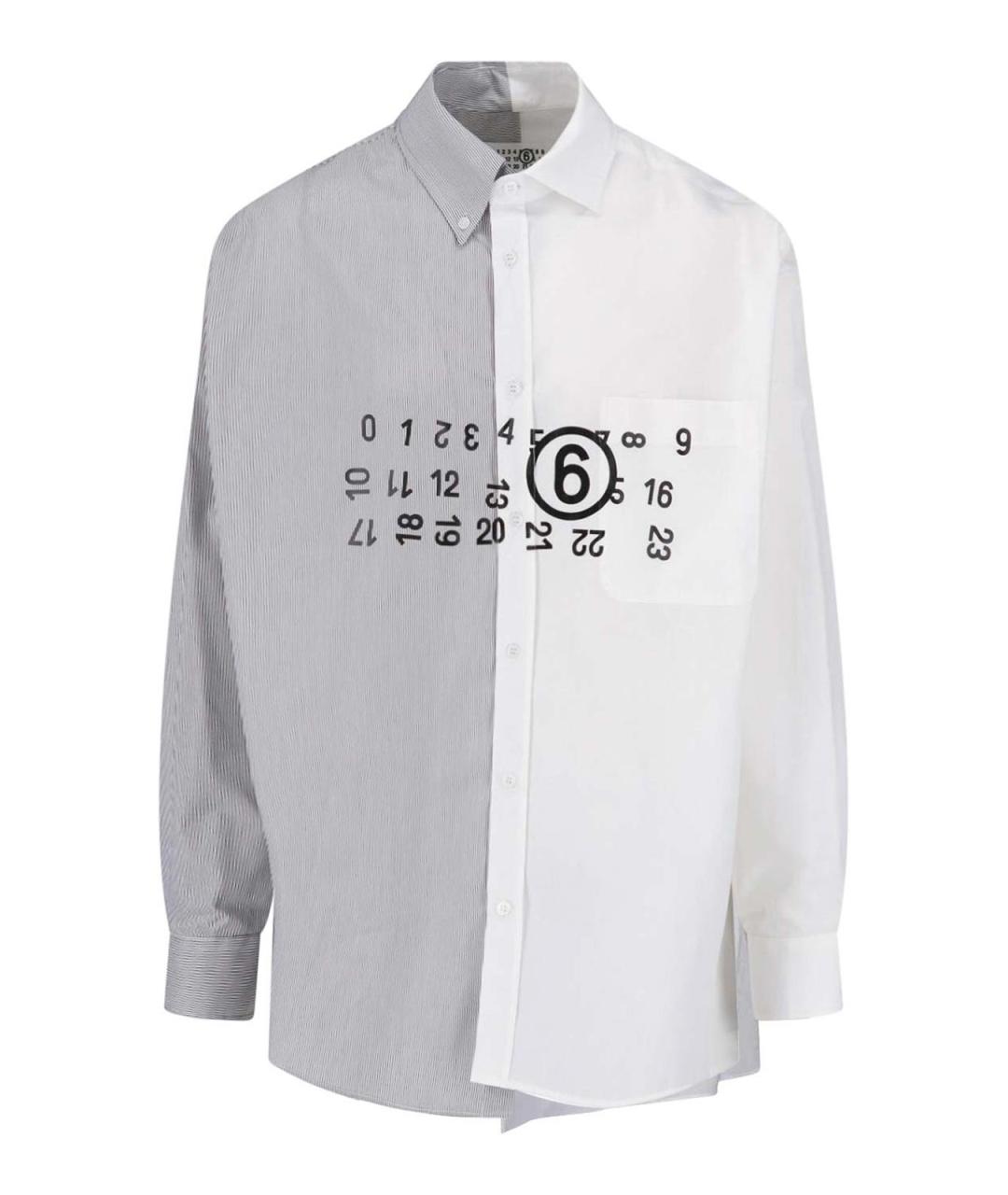 MM6 MAISON MARGIELA Белая хлопковая кэжуал рубашка, фото 1