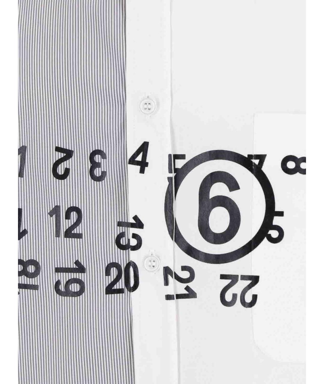 MM6 MAISON MARGIELA Белая хлопковая кэжуал рубашка, фото 5