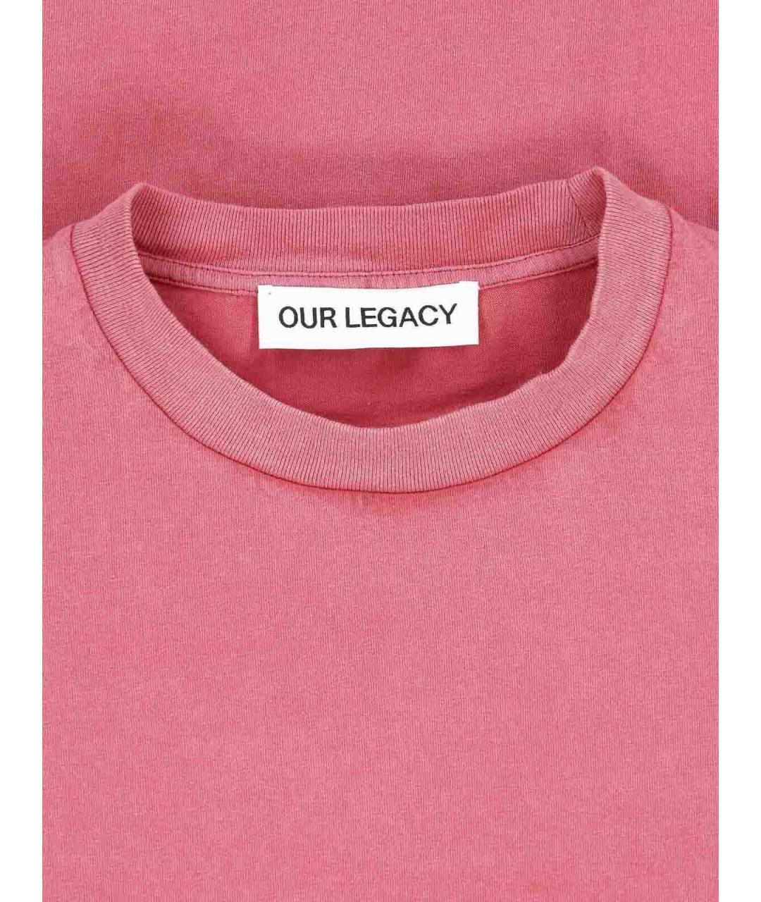 OUR LEGACY Красная хлопковая футболка, фото 3