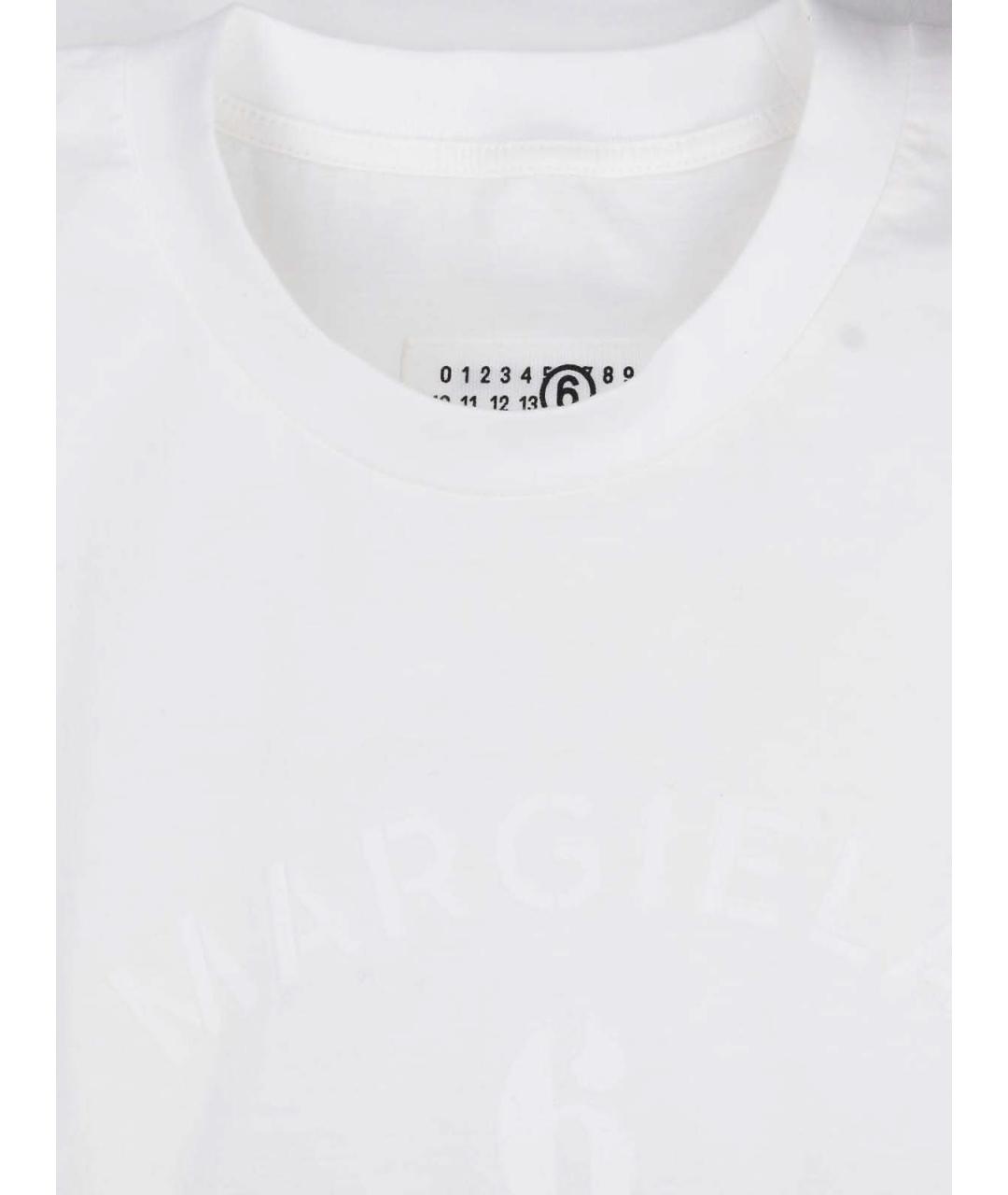 MM6 MAISON MARGIELA Белая хлопковая футболка, фото 3
