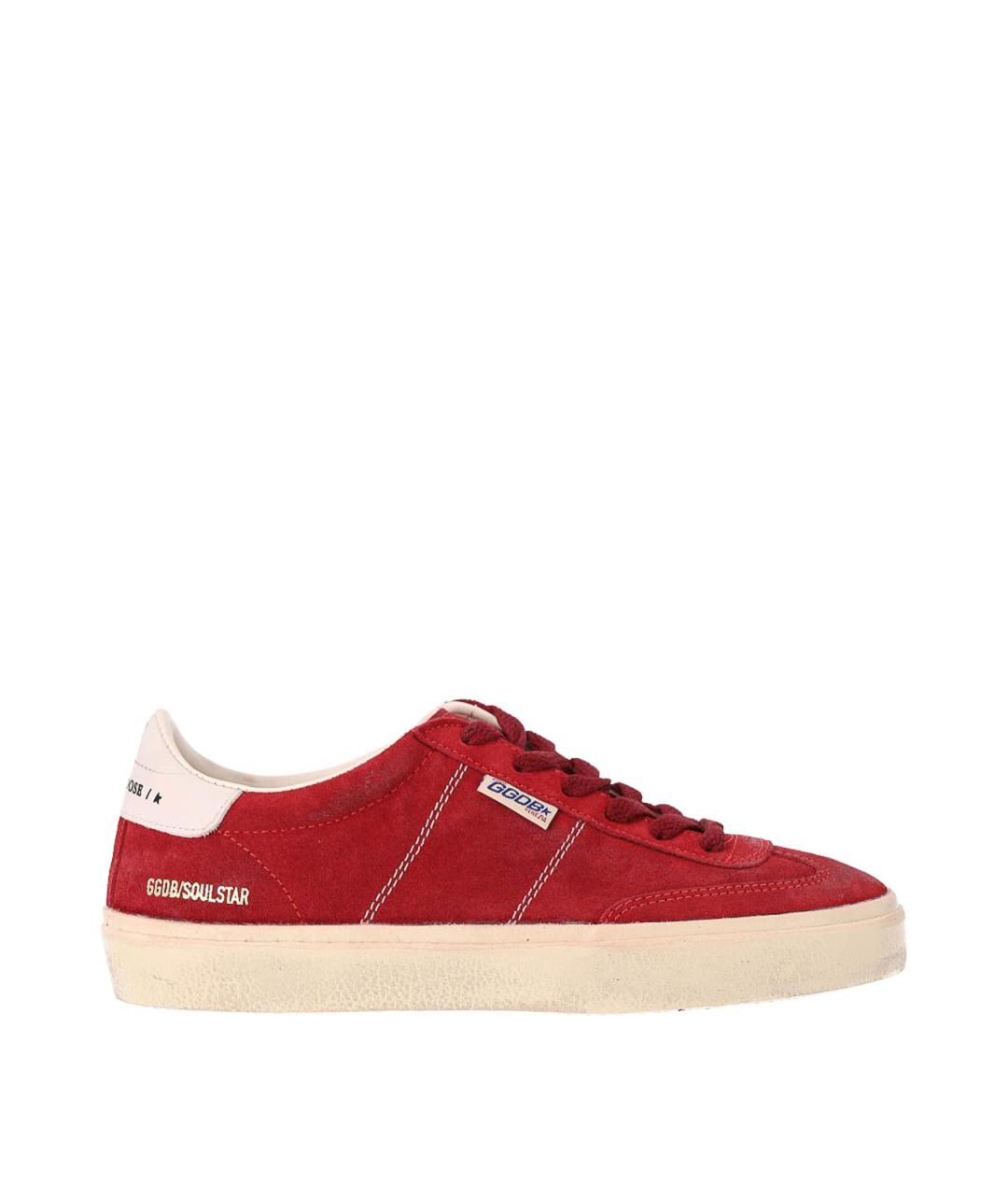 GOLDEN GOOSE Красные кожаные кеды, фото 1