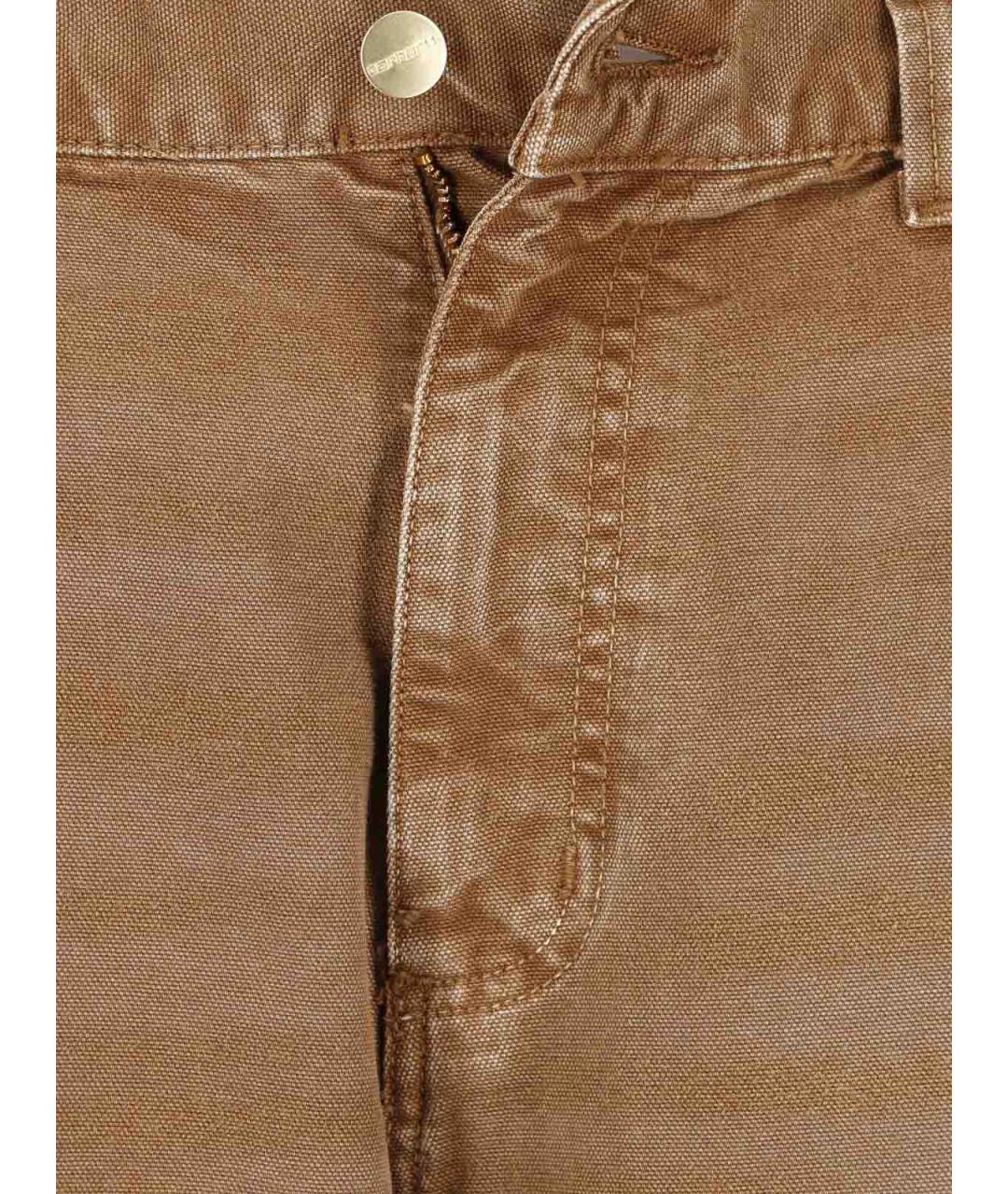 CARHARTT Коричневые хлопковые повседневные брюки, фото 5