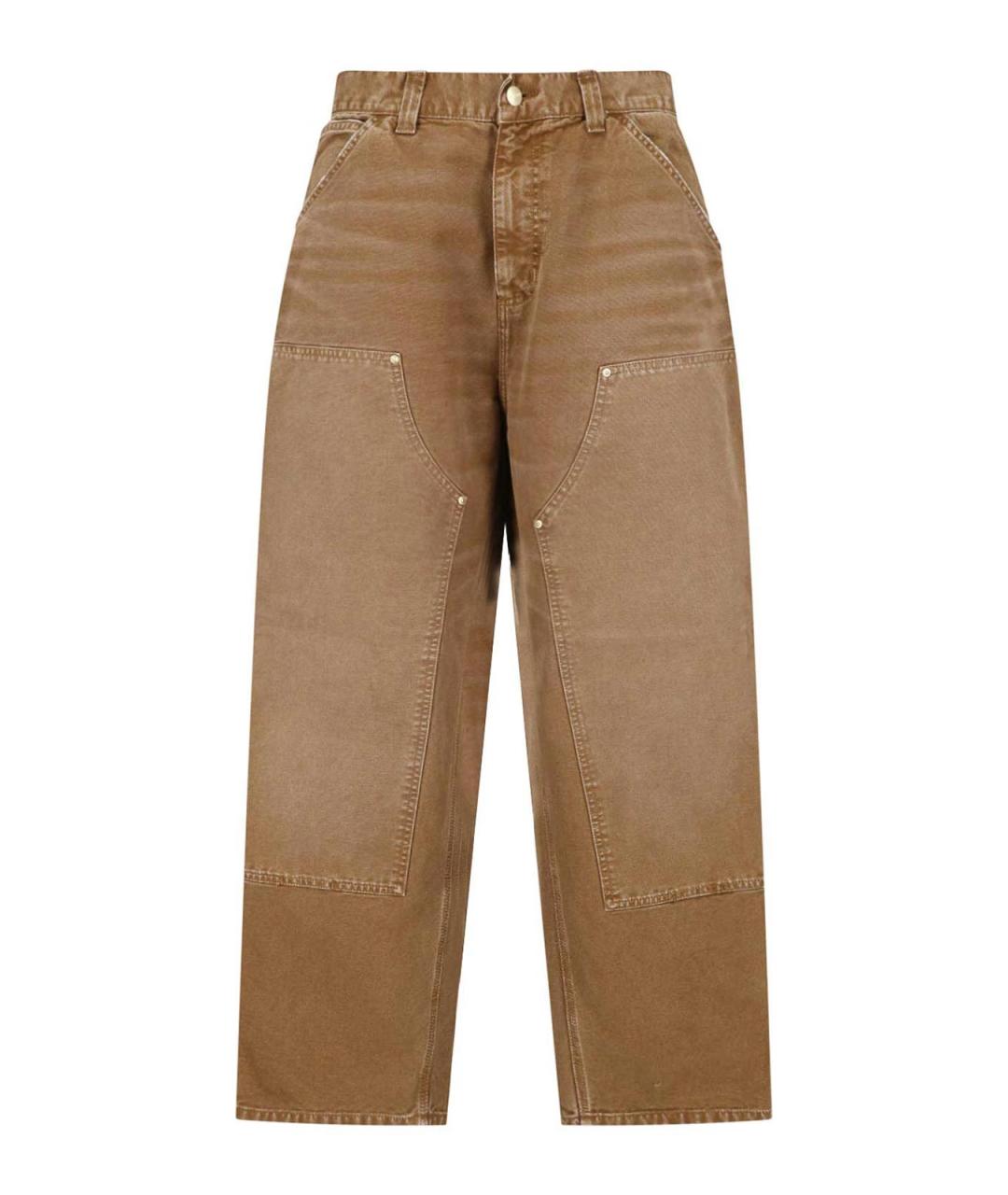 CARHARTT Коричневые хлопковые повседневные брюки, фото 1