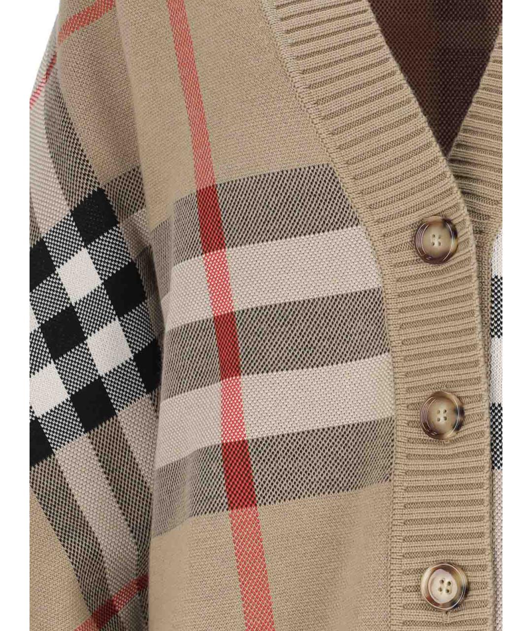 BURBERRY Бежевый шерстяной кардиган, фото 3