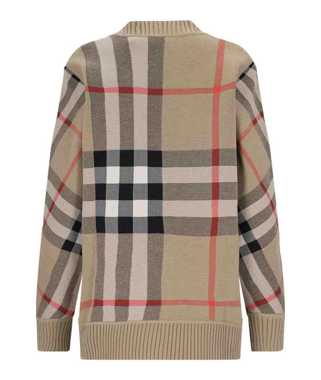 BURBERRY Бежевый шерстяной кардиган, фото 2