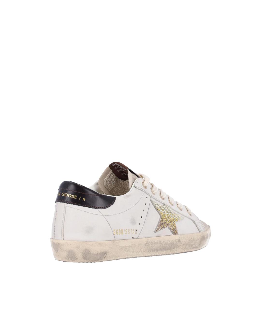 GOLDEN GOOSE Белые кожаные кеды, фото 4