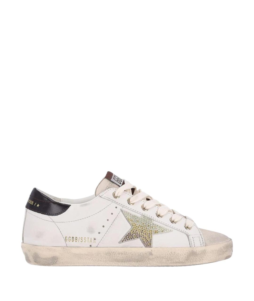 GOLDEN GOOSE Белые кожаные кеды, фото 1