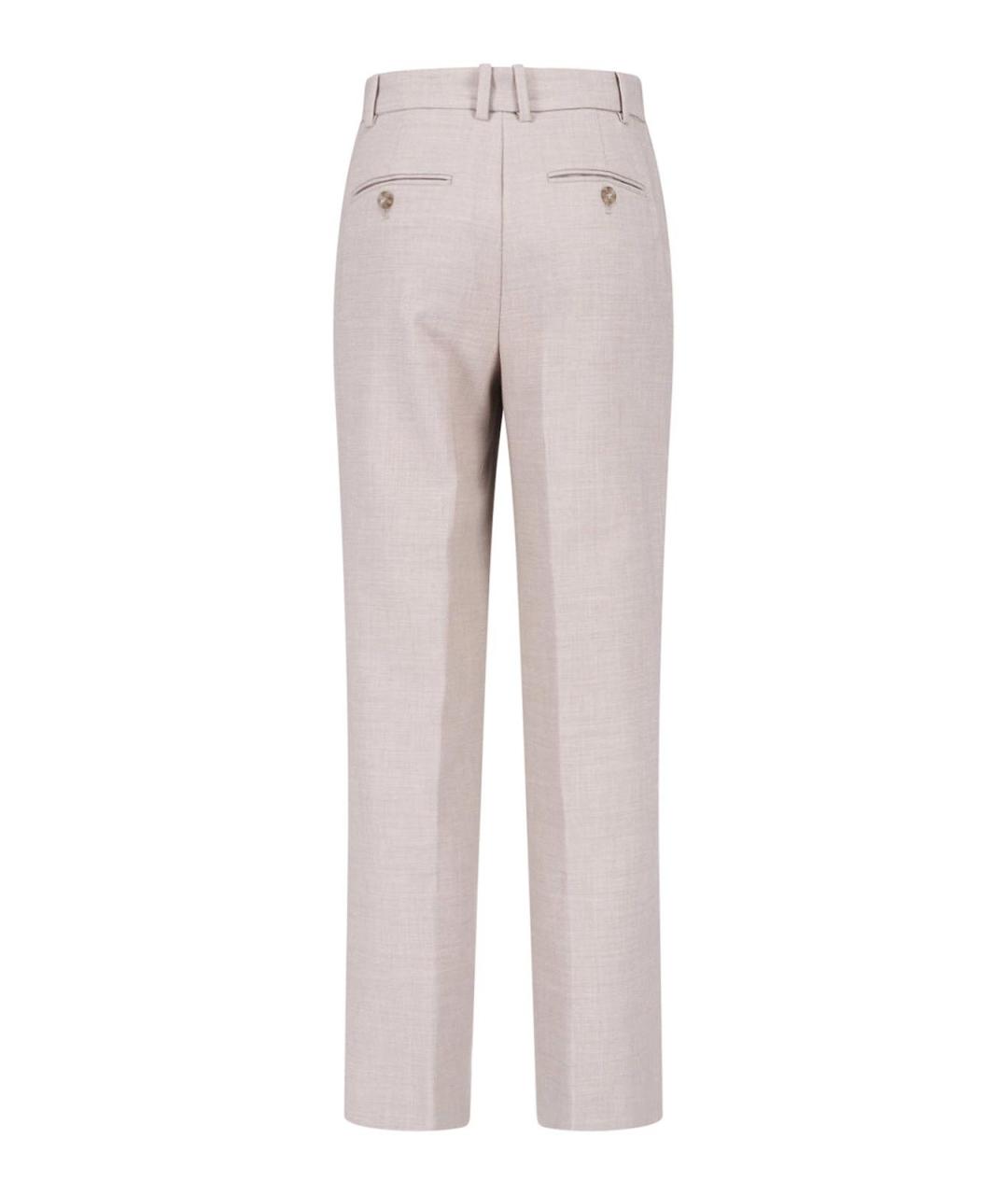 CALVIN KLEIN Бежевые полиэстеровые брюки широкие, фото 2