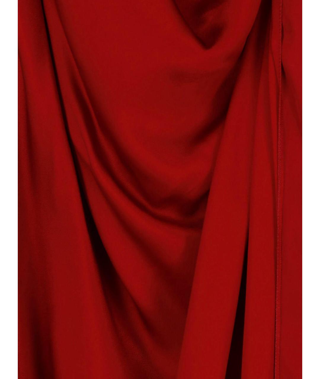 MAISON MARGIELA Красное шелковое коктейльное платье, фото 5