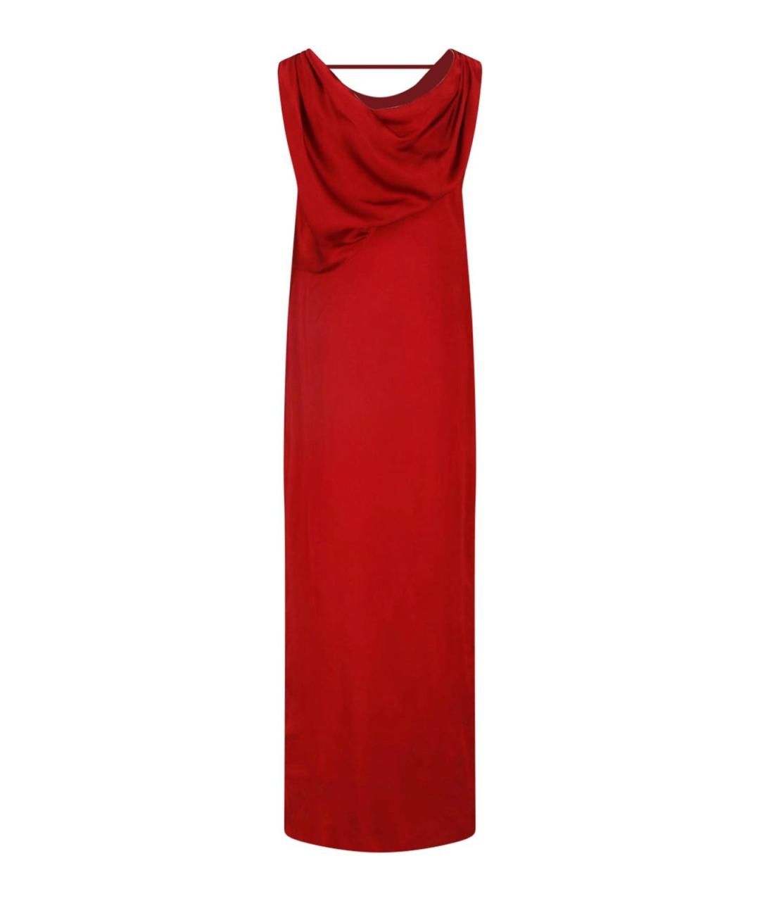 MAISON MARGIELA Красное шелковое коктейльное платье, фото 2