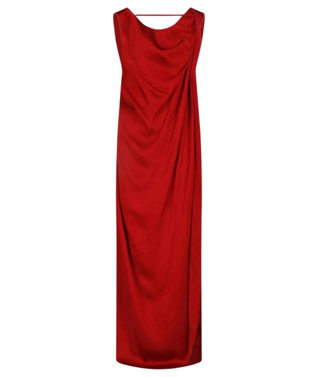 MAISON MARGIELA Красное шелковое коктейльное платье, фото 1