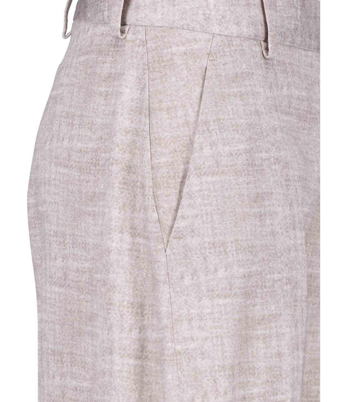 ERMANNO SCERVINO Бежевые вискозные прямые брюки, фото 4