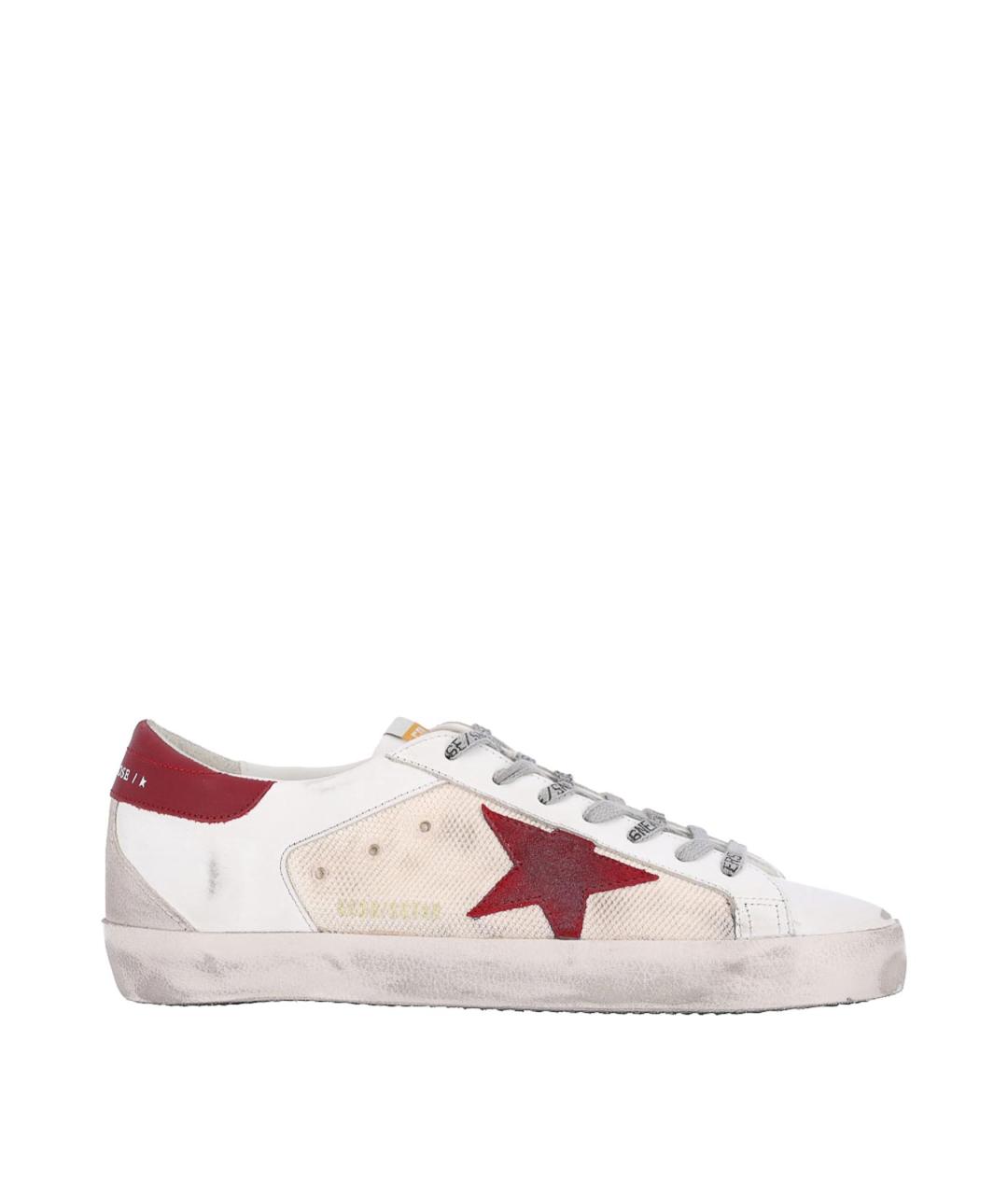 GOLDEN GOOSE Бежевые текстильные низкие кроссовки / кеды, фото 6